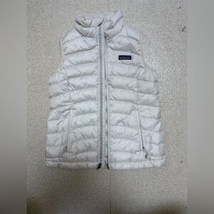 Kids White Patagonia Puffer Vest